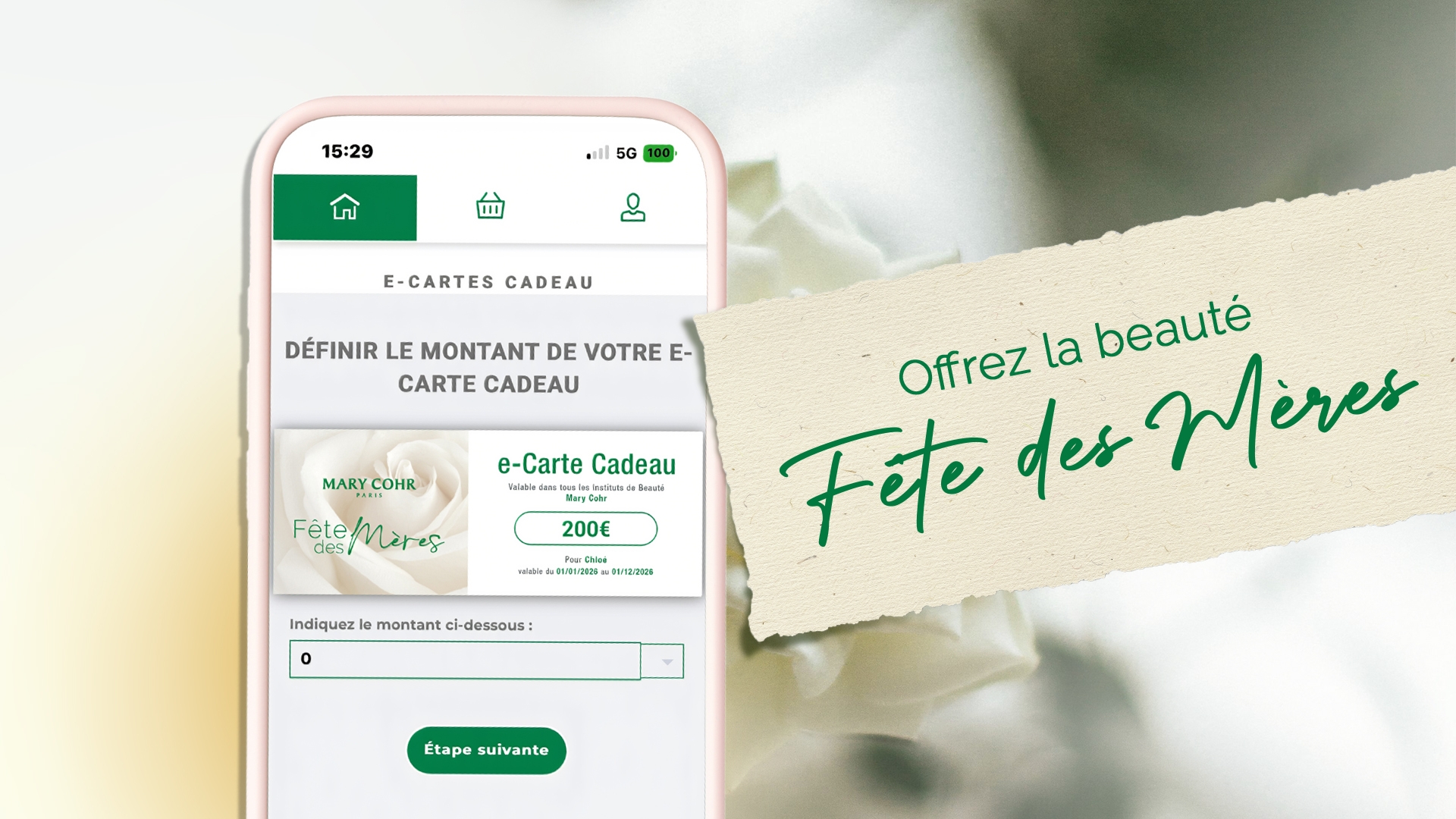 Votre e-carte cadeau Mary Cohr